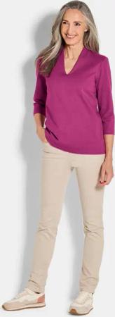 Basic-Shirt aus Interlock-Jersey - beere - Gr. 20 von Goldner Fashion