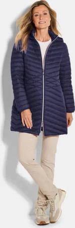 Daunenmantel mit femininer Steppung - marine - Gr. 42 von Goldner Fashion