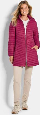 Daunenmantel mit femininer Steppung - bordeaux - Gr. 40 von Goldner Fashion
