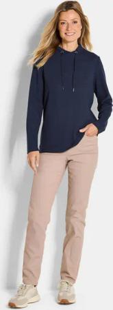 Sweatshirt mit Kordeln - marine - Gr. 44 von Goldner Fashion