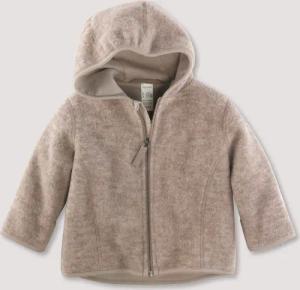 hessnatur Baby Wollfleece Jacke aus Bio-Merinowolle - grau - Größe 74/80