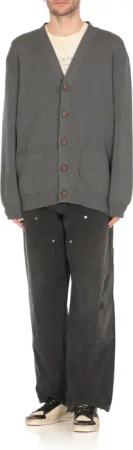 Golden Goose - Oversized Strickjacke Darryl - Größe M - grau