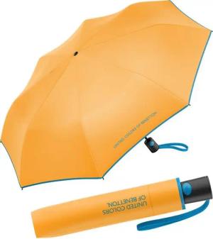 United Colors of Benetton Taschenregenschirm Mini Automatik FS 2023 - radiant yellow, leuchtende Modefarben mit kontrastreichem Saum
