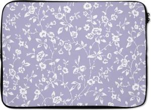 MuchoWow Laptop-Hülle Florales Muster - Lila
