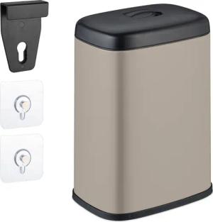 relaxdays Kosmetikeimer Hängender Mülleimer 5 Liter,