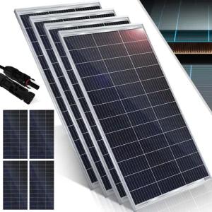 KESSER Solarmodul, (4-St), Solarpanel Monokristallin 18V