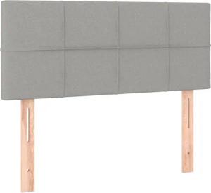 vidaXL Kopfteil LED Kopfteil Hellgrau 80x5x78/88