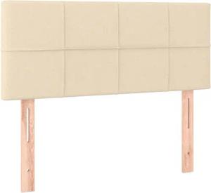 vidaXL Kopfteil LED Kopfteil Creme 90x5x78/88