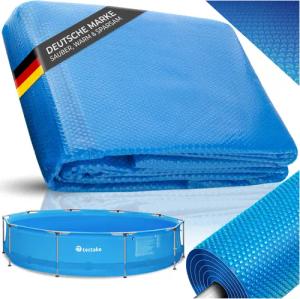 tectake Pool-Abdeckplane Poolabdeckung, rund und selbstschwimmend