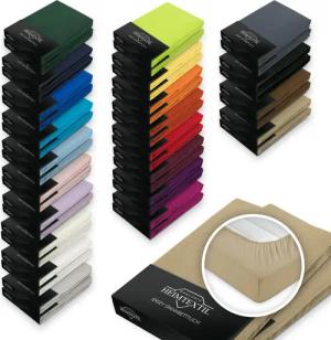 EXKLUSIV HEIMTEXTIL Spannbettlaken Jersey Spannbettlaken PREMIUM