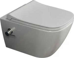 Aqua Bagno Dusch-WC Hänge-Dusch-WC spülrandlos Toilette