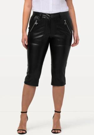 Ulla Popken Caprihose Tracht-Capri Sienna Lederoptik