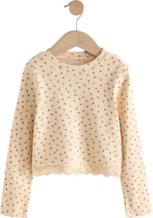 Next Langarmshirt Langarmshirt mit Spitzenbesatz und