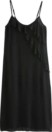 Next Midikleid Mittellanges Trägerkleid mit Rüschen