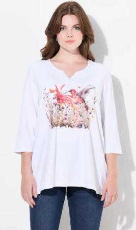 Ulla Popken T-Shirt Shirt Blüten A-Linie