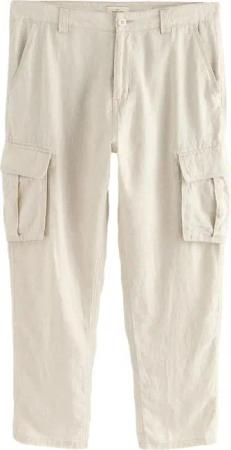 Next Leinenhose Regular Fit Signature Cargohose