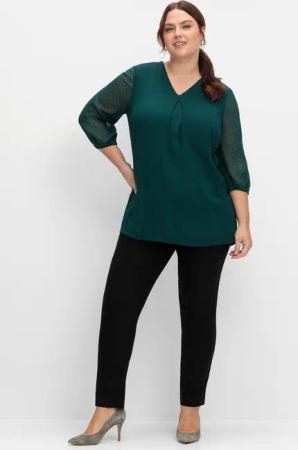 Sheego Klassische Bluse Tunika