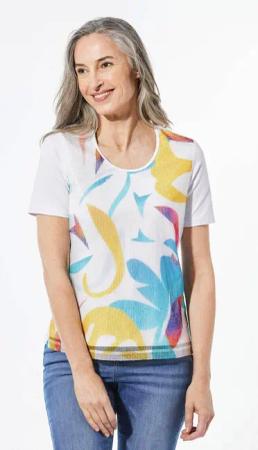 GOLDNER T-Shirt Shirt mit Rundhalsausschnitt