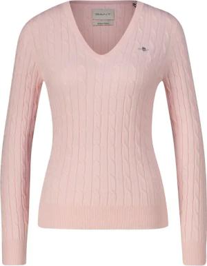 Gant Strickpullover Damen Strickpullover mit Zopfmuster