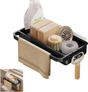 NUODWELL Küchenorganizer-Set Ohne Bohren Spülbecken Organizer,Küche