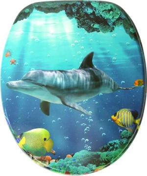 Sanilo WC-Sitz Delphin Korallen, mit Absenkautomatik,
