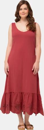 Ulla Popken Maxikleid Maxikleid A-Linie Rundhals
