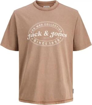 Jack & Jones Herren Rundhals T-Shirt JJEDOVER PRINT TEE SS CREW NECK - Relaxed Fit