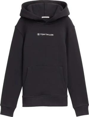 TOM TAILOR Jungen Hoodie Sweatshirt mit Logo-Print, grau, Uni, Gr. 152