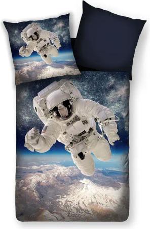 TRAUMSCHLAF Bettwäsche Wendebettwäsche Astronaut Weltall, Renforce,