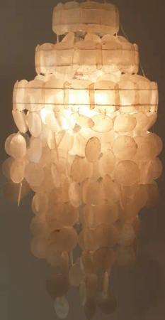 Guru-Shop Deckenleuchten Deckenlampe, Muschelleuchte aus hunderten..,