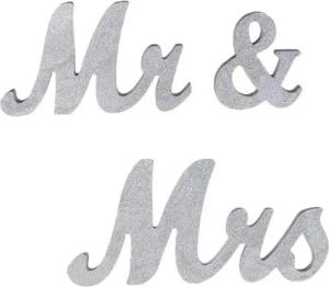 Coonoor Deko-Schriftzug Mr & Mrs Holzbuchstaben