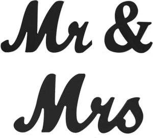 Coonoor Deko-Schriftzug Mr & Mrs Holzbuchstaben
