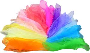 SportFit Spiel Rhythmiktücher Regenbogen