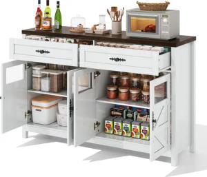 OKWISH Sideboard Buffet-Schrank (Esszimmer-Sideboard 140 cm,