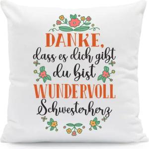 GRAVURZEILE Zierkissen mit Spruch - Danke,