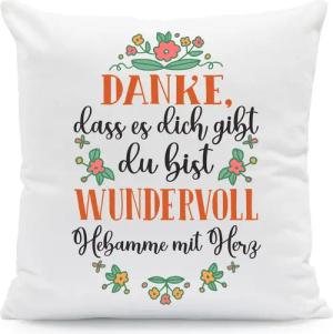 GRAVURZEILE Zierkissen mit Spruch - Danke,