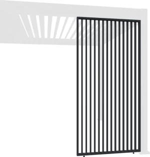 Weide Pavillonseitenteil Vertikale Lamellenwand für Pergola