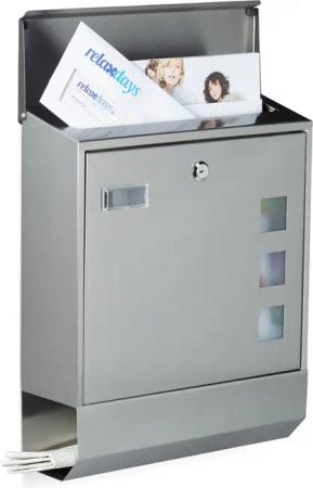 relaxdays Briefkasten Edelstahl
