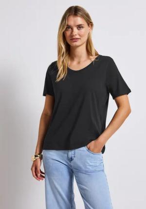 STREET ONE T-Shirt mit V-Ausschnitt
