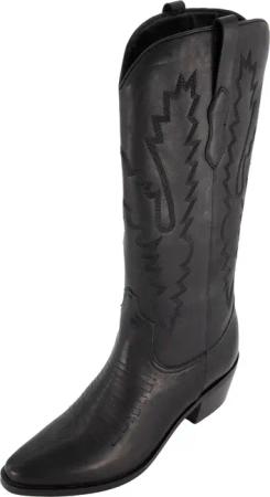 Ulla Popken Leder-Cowboystiefel 3 XL-Schaft Stickerei