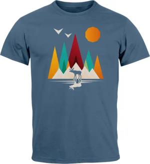 Neverless Print-Shirt Herren T-Shirt Berge Elch