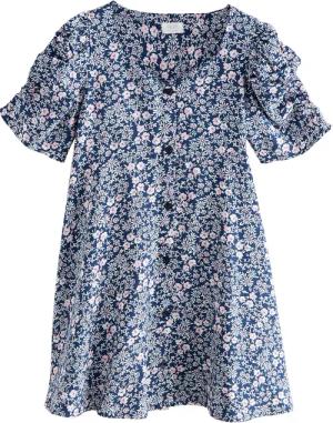 Next A-Linien-Kleid Kleid mit gerafften Ärmeln