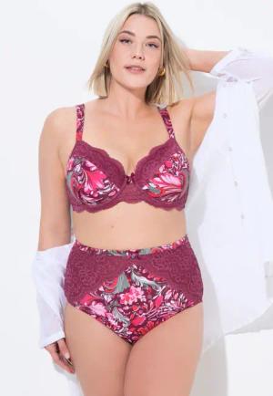 Ulla Popken Slip Maxislip Blumenmuster Spitze