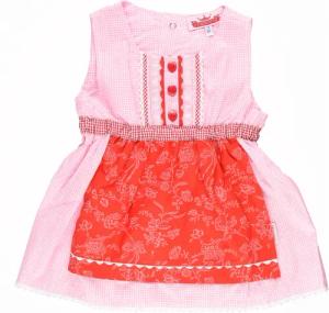 P.Eisenherz Trachtenkleid Dirndlkleid, rosa/rot mit angenähter