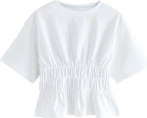 Next T-Shirt T-Shirt mit gesmokter Taille
