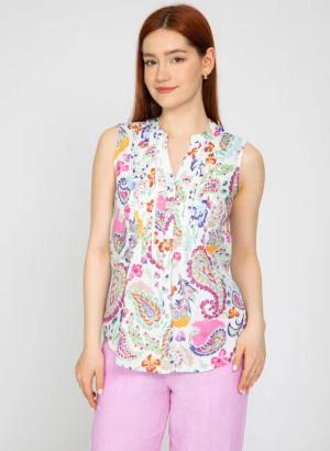 VICCI Germany Blusentop (1-tlg) aus Leinen
