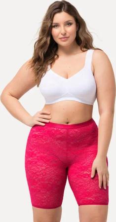 Ulla Popken Feinstrumpfhose Strumpf-Radler Vollspitze transparent