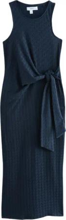 Next Jerseykleid Strukturiertes Maxikleid mit gesmokter