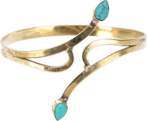 Guru-Shop Armreif Goldene Armspange aus Messing