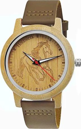 Holzwerk Quarzuhr TORI BROWN Damen Leder